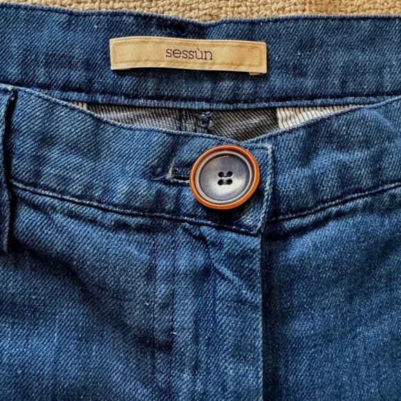 NWOT Sessùn Wide Leg Lyocell Linen Pants – Blue – EU 40 (US 8